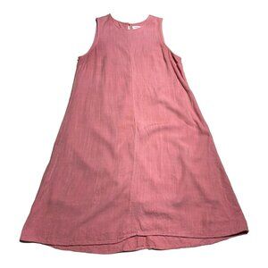 Thread & Supply Linen Swing Dress Pink Size Medium